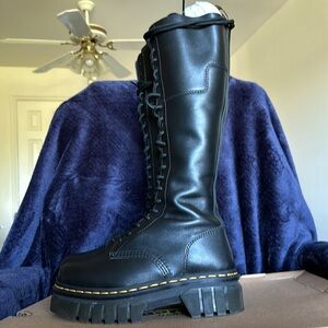 Dr. Martens Audrick 20-eye Leather Knee High Platform Boots